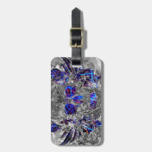 Kutzwart wit kleurig neonschedelbedekking bagagelabel (Voorkant verticaal)