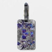 Kutzwart wit kleurig neonschedelbedekking bagagelabel (Achterkant verticaal)