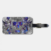 Kutzwart wit kleurig neonschedelbedekking bagagelabel (Achterkant horizontaal)