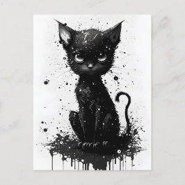 Kutzwart, zwarte inkt, Gothic Briefkaart