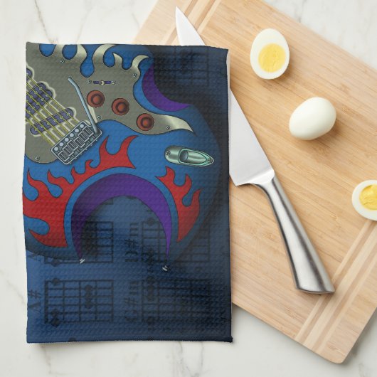 KuuMa Guitar 02 (B) Theedoek (Quarter Fold)