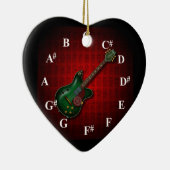KuuMa Guitar Clock Keramisch Ornament (Rechts)