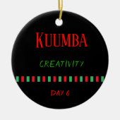 Kuumba - Kwanzaa Dag 6 | Versiering Keramisch Ornament (Voorkant)
