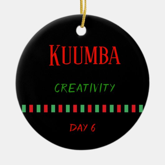 Kuumba - Kwanzaa Dag 6 | Versiering Keramisch Ornament (Voorkant)