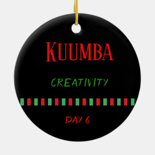 Kuumba - Kwanzaa Dag 6 | Versiering Keramisch Ornament (Achterkant)