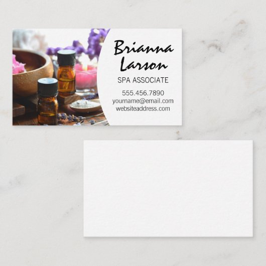 kuuroord | Kruidenoliën en badzouten Visitekaartje (Voorkant / Achterkant)