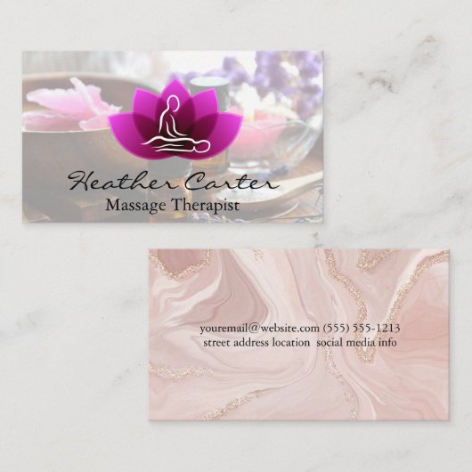 kuuroord | Massagecentrum Visitekaartje (Voorkant / Achterkant)