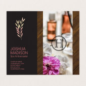 kuuroord | Monogram | Holistische geneeskunde Visitekaartje (Buitenkant ongevouwen)