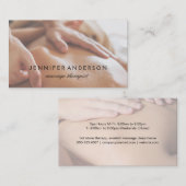 kuuroord | Sessie voor back-massage Visitekaartje (Voorkant / Achterkant)