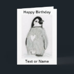 KUUT PENGUIN HEART BIRTHDAY CARD DAUGHTER ENZ. KAART<br><div class="desc">Unieke Birthday-kaart gemaakt uit mijn illustratie van een schattige pinguïn met een hart dat deze pinguïn echt bestaat!    Tekst kan vooraan worden gekozen en kan binnenin worden toegevoegd Bekijk mijn andere overeenkomende objecten.</div>