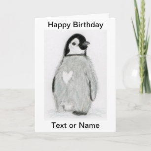 KUUT PENGUIN HEART BIRTHDAY CARD DAUGHTER ENZ. KAART