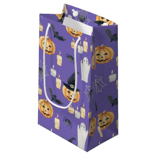 KUUTE HALLOWEEN PUMPKINS GHOSTS KANDLES BATS KLEIN CADEAUZAKJE (Voorkant Gekanteld)
