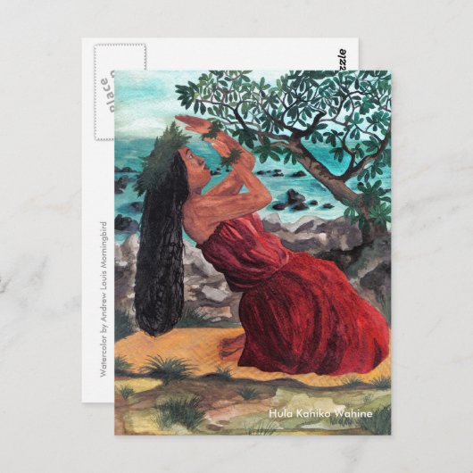 Kuuwehi hula kamani tree briefkaart (Voorkant / Achterkant)