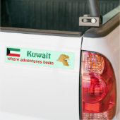 Kuvaitse vlag + kaart bumpersticker (Op Truck)