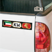 Kuvaitse vlag kaart code bumpersticker (Op Truck)