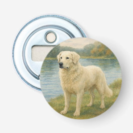 Kuvasz Button Flesopener