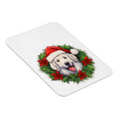 Kuvasz Christmas Wreath Magneet (Rechterzijde)