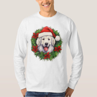 Kuvasz Christmas Wreath T-shirt