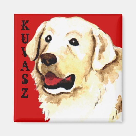 Kuvasz Color Block Magneet (Voorkant)
