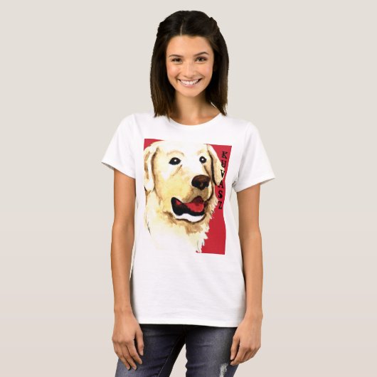 Kuvasz Color Block T-shirt (Voorkant volledig)