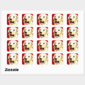 Kuvasz Color Block Vierkante Sticker (Vel)