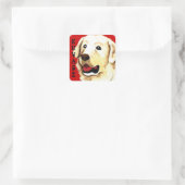 Kuvasz Color Block Vierkante Sticker (Tas)