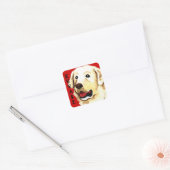 Kuvasz Color Block Vierkante Sticker (Envelop)