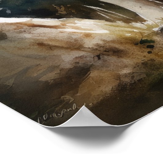 Kuvasz Dog Art Print Poster (Hoek)