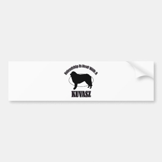 KUVASZ DOG DESIGNS BUMPERSTICKER (Voorkant)