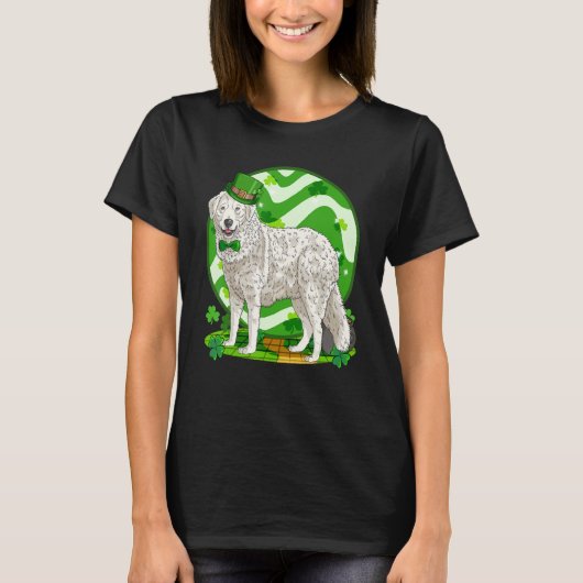 Kuvasz Dog St Patrick's Day Leprechaun T-shirt (Voorkant)