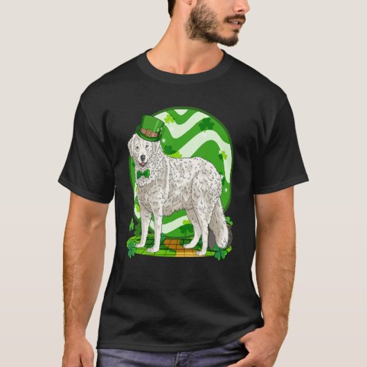 Kuvasz Dog St Patrick's Day Leprechaun T-shirt (Voorkant)