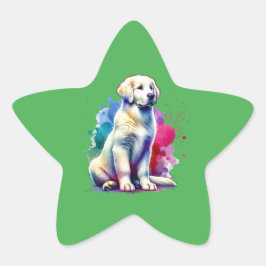 Kuvasz Dog Ster Sticker