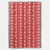 Kuvasz Hond Silhouetten Kerstvakantie Patroon Deken (Voorkant Verticaal)