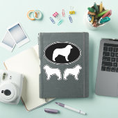 Kuvasz Hondenras Silhouetten Vinyl Sticker Set (iPad Cover)