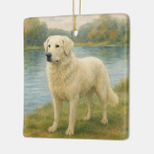 Kuvasz Keramisch Ornament (Links)