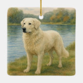 Kuvasz Keramisch Ornament (Achterkant)