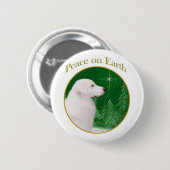 Kuvasz Peace Ronde Button 5,7 Cm (Voorkant /achterkant)