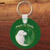 Kuvasz Peace Sleutelhanger (Voorkant)