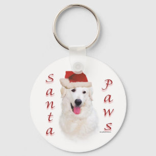 Kuvasz Santa Paws Sleutelhanger