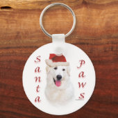 Kuvasz Santa Paws Sleutelhanger (Achterkant)