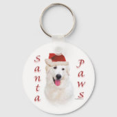 Kuvasz Santa Paws Sleutelhanger (Achterkant)
