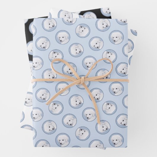 Kuvasz schilderij Hongaarse Schattigee originele h Inpakpapier Vel (In situ)