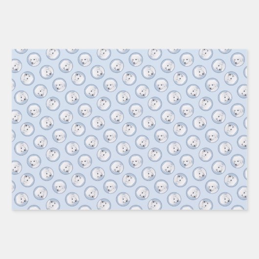 Kuvasz schilderij Hongaarse Schattigee originele h Inpakpapier Vel (Voorkant)