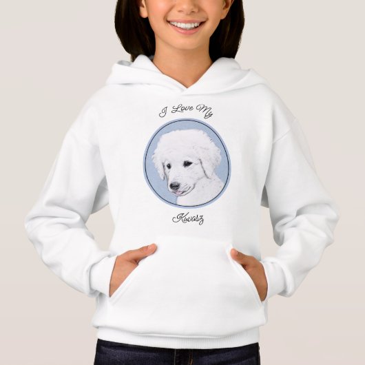 Kuvasz-schildering - Cute Original Dog Art (Voorkant)