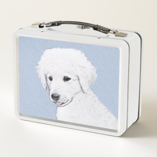 Kuvasz-schildering - Cute Original Dog Art (Achterkant)