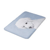 Kuvasz-schildering - Cute Original Dog Art Badmat (Gekanteld)
