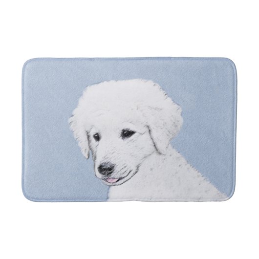 Kuvasz-schildering - Cute Original Dog Art Badmat (Voorkant)