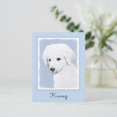 Kuvasz-schildering - Cute Original Dog Art Briefkaart (Staand voorkant)