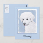 Kuvasz-schildering - Cute Original Dog Art Briefkaart (Voorkant / Achterkant)