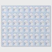 Kuvasz-schildering - Cute Original Dog Art Cadeaupapier (Vlak)